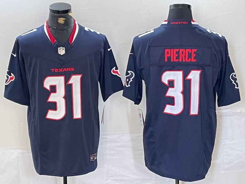 Men Houston Texans #31 Pierce Blue Three generations 2025 Nike Limited NFL Jersey style 1->houston texans->NFL Jersey